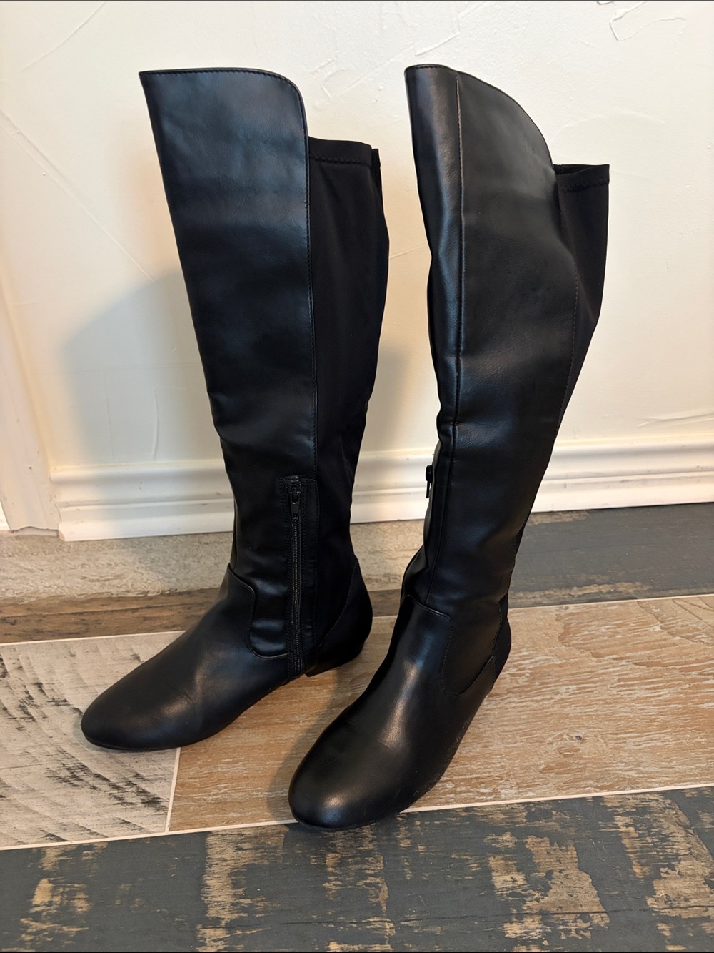 Rampage Classic Black Women's Knee-High Riding Boots